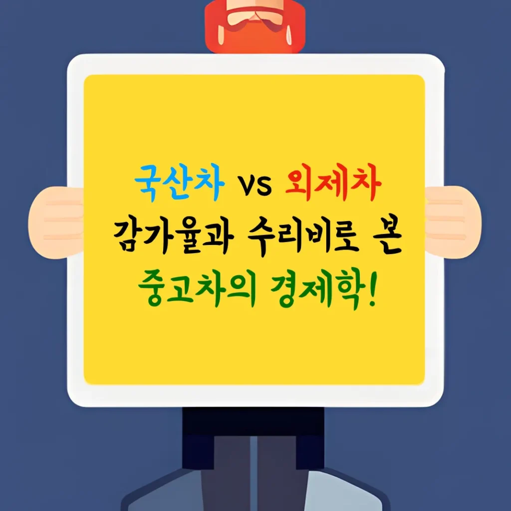 국산차 외제차 감가율과 수리비로 본 중고차의 경제학 대표이미지