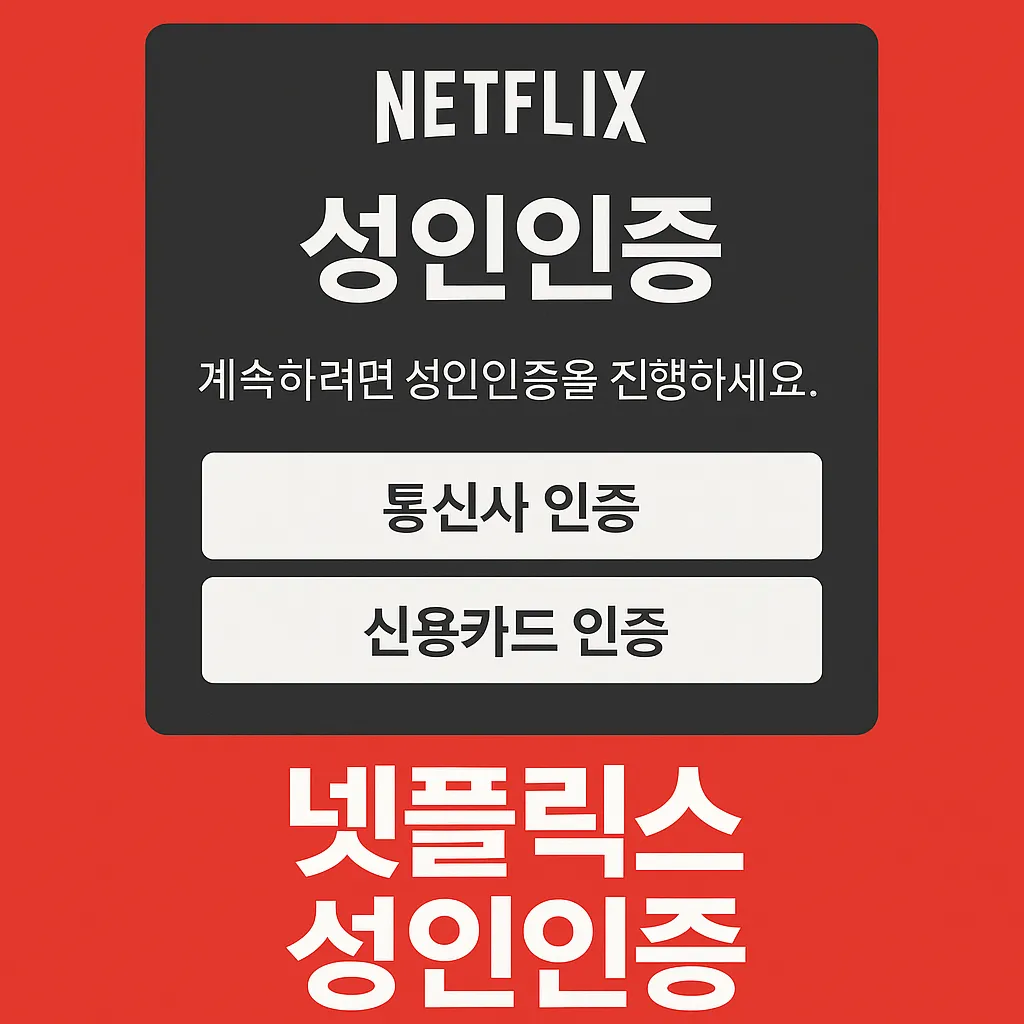 넷플릭스 성인인증 대표이미지